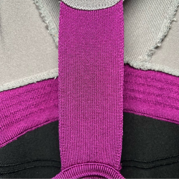 bebe Y2K Bodycon Bandage Mini Dress Silver/Purple/Black Size XS - Picture 5 of 7